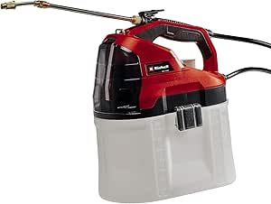 Einhell Pulverizador a presión inalámbrico GE-WS 18/75 Li-Solo Power X-Change (iones de litio, bomba automática, depósito transparente, varilla telescópica, sin batería ni cargador), multicolor